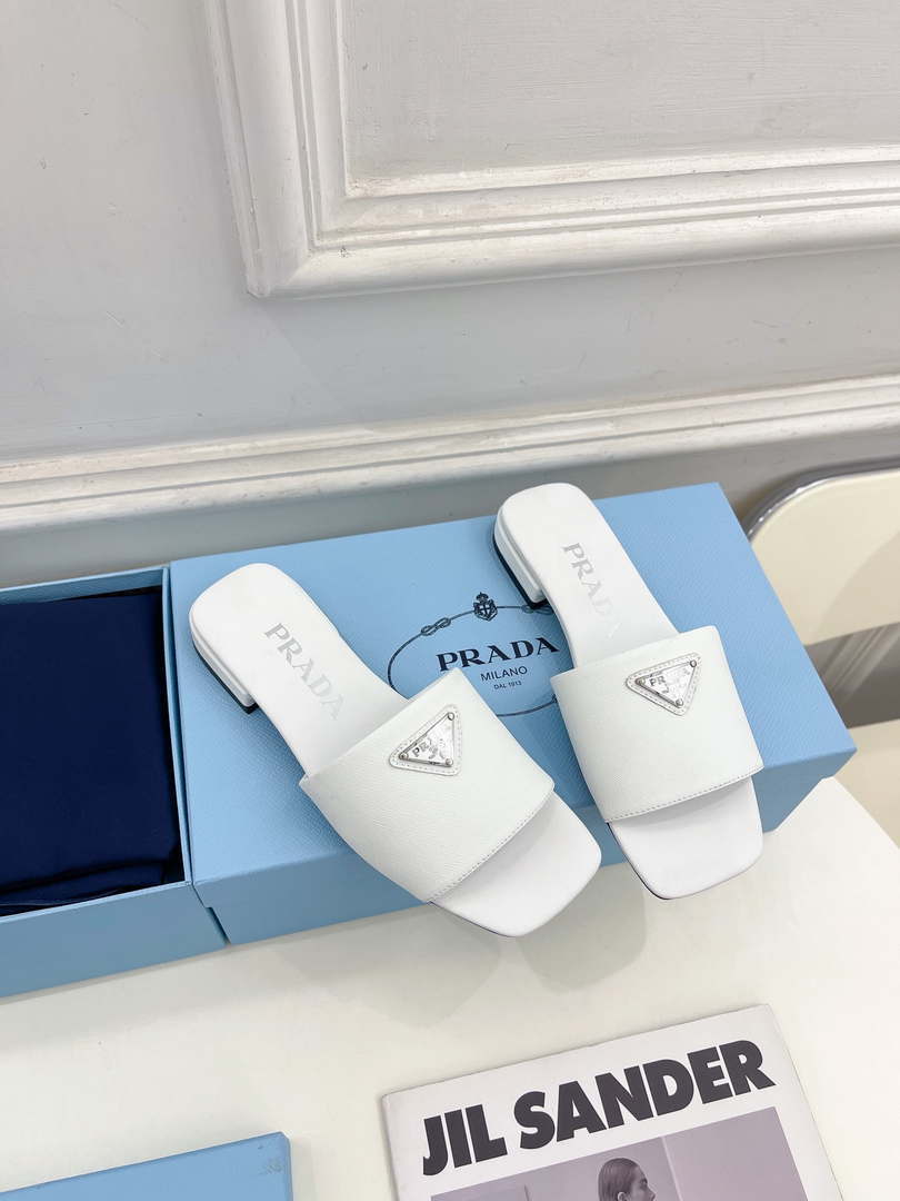 Prada Embossed leather slides leather P91264 - 34 - View 2
