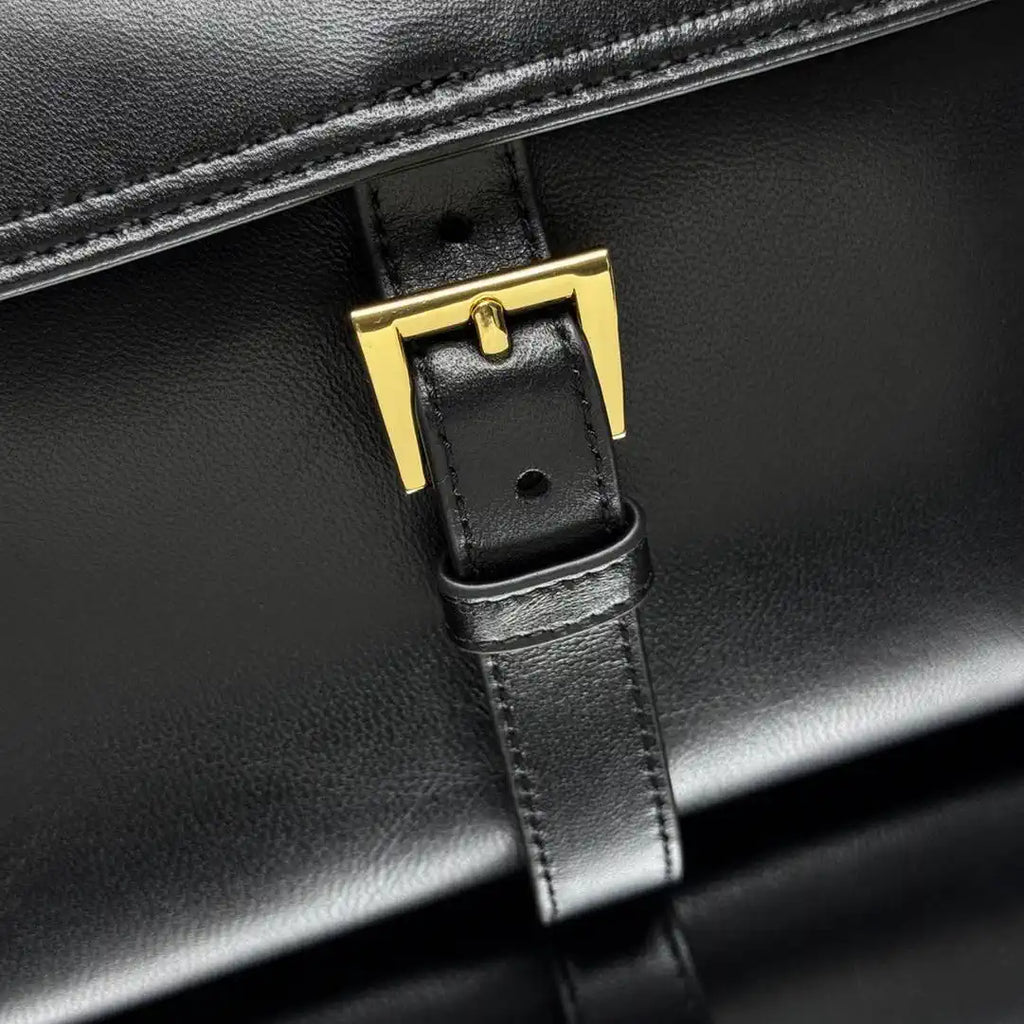 Prada Explore medium nappa leather shoulder bag with flap 1BD394 Black