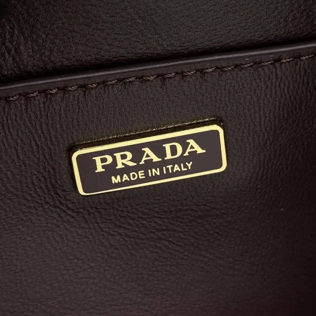 Prada Explore medium nappa leather shoulder bag with flap 1BD394 Dark Red