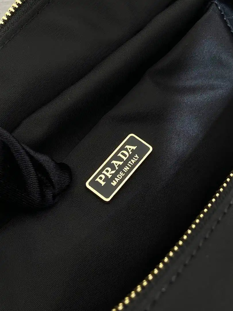 Prada Explore medium Re-Nylon and leather tote bag 1BG596 Black