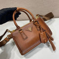 Prada Galleria mini leather bag 1BA916 Brown - Default Title - View 1