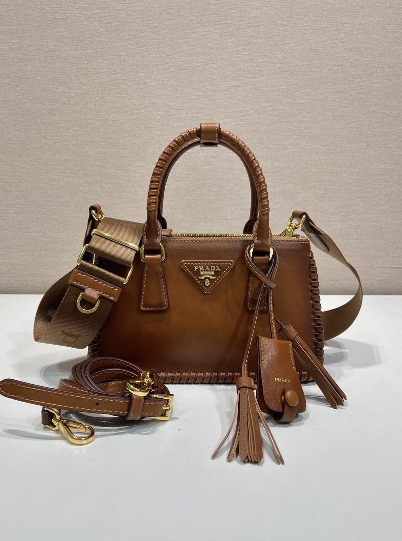 Prada Galleria mini leather bag 1BA916 Brown