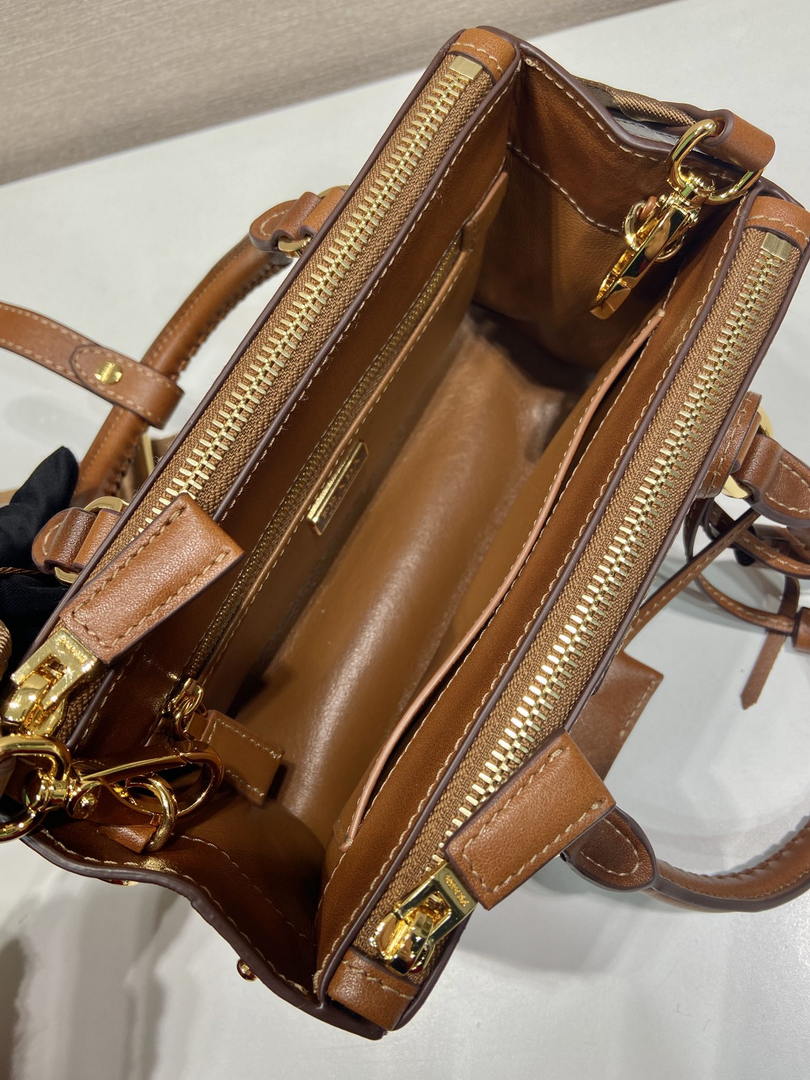 Prada Galleria mini leather bag 1BA916 Brown