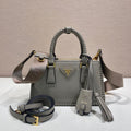 Prada Galleria mini  leather bag 1BA916 gray - Default Title - View 1