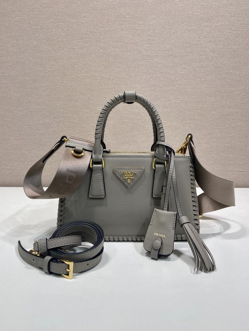 Prada Galleria mini  leather bag 1BA916 gray