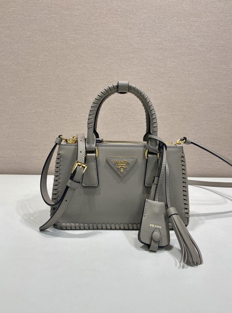 Prada Galleria mini  leather bag 1BA916 gray