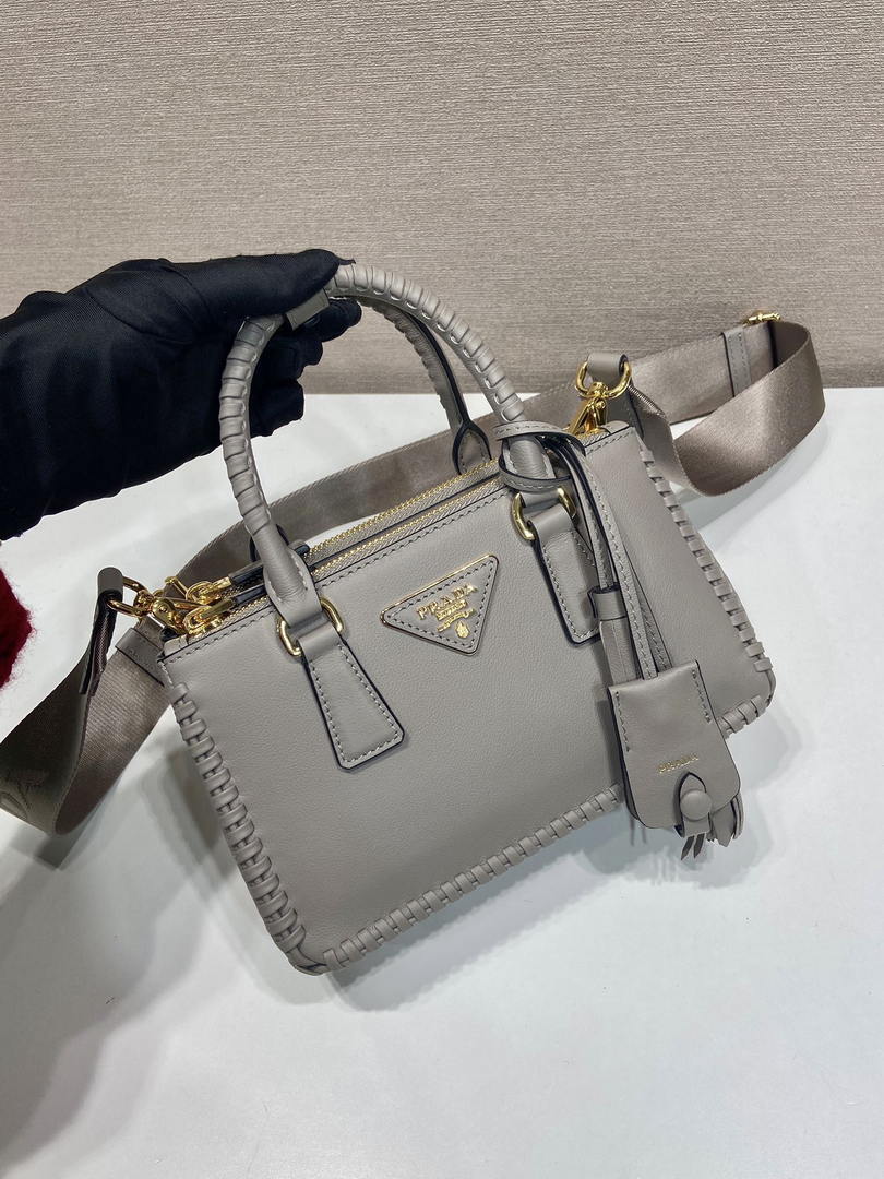 Prada Galleria mini  leather bag 1BA916 gray