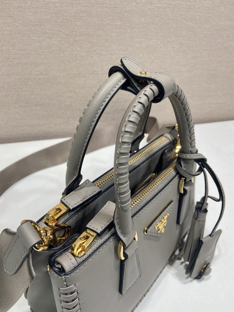 Prada Galleria mini  leather bag 1BA916 gray