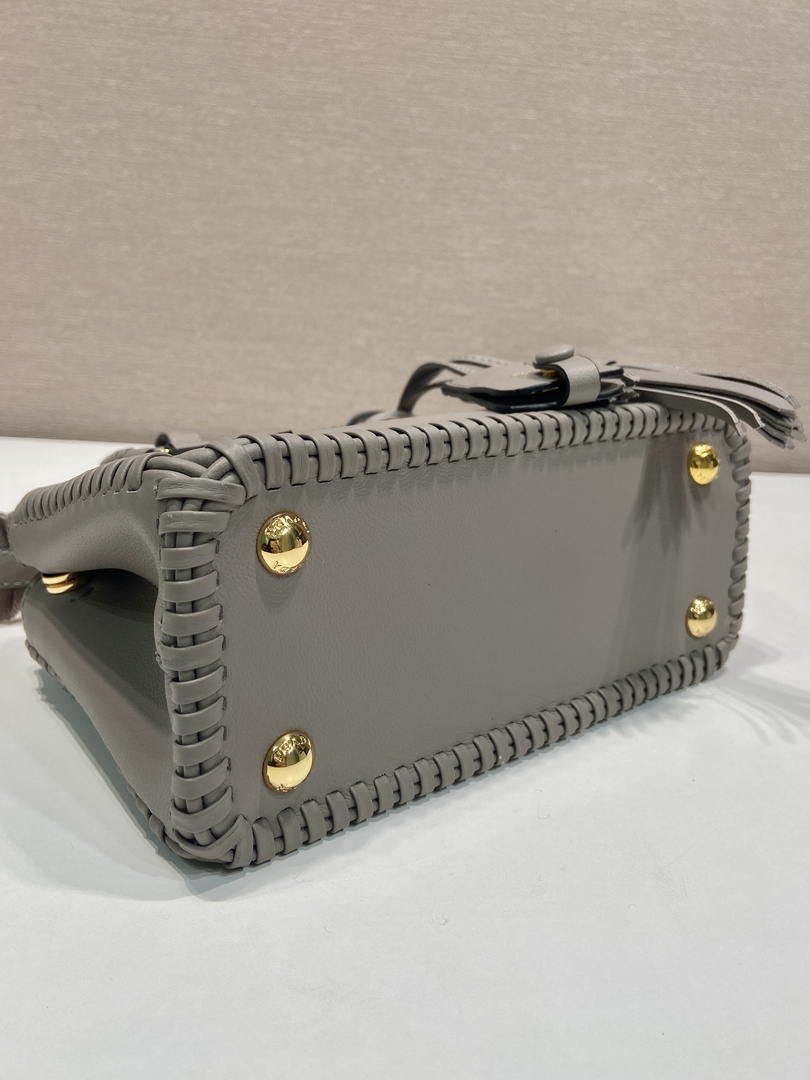 Prada Galleria mini  leather bag 1BA916 gray