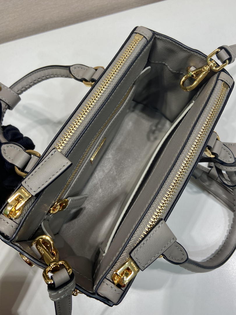 Prada Galleria mini  leather bag 1BA916 gray