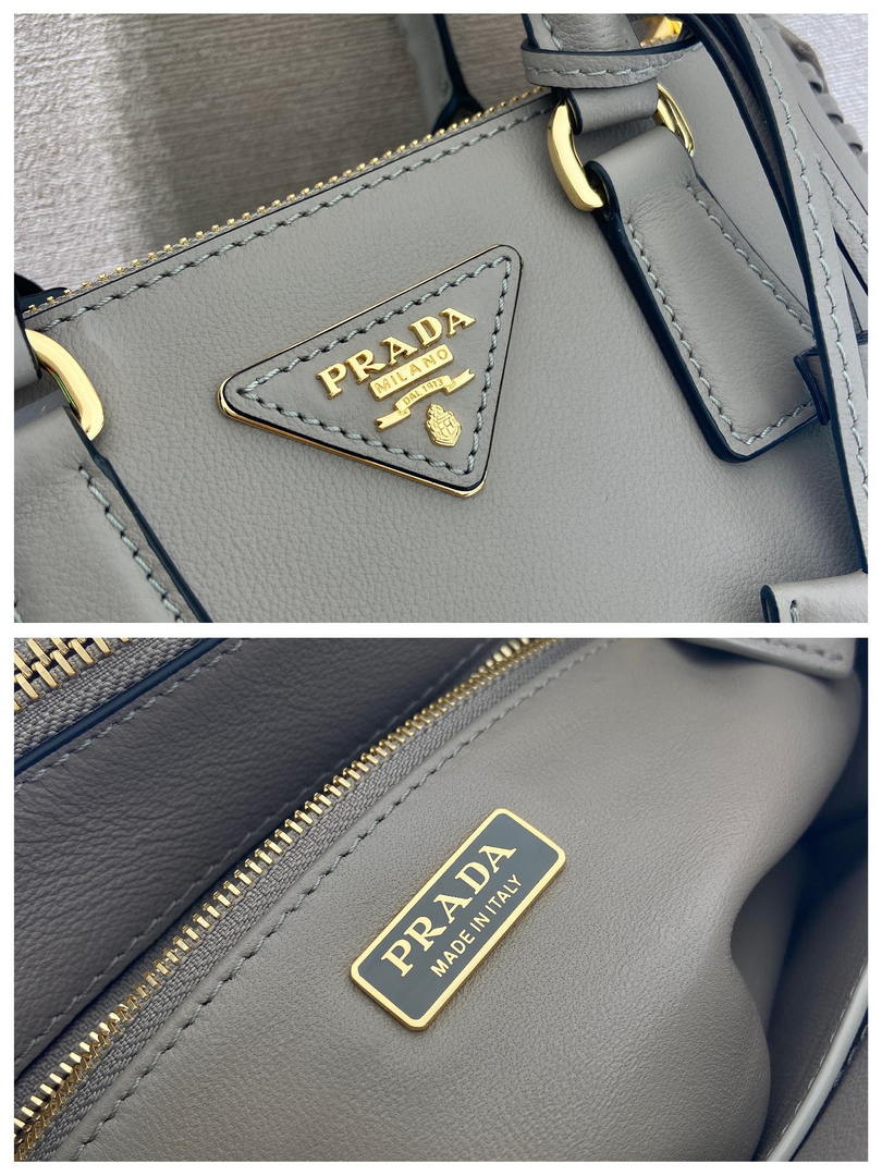 Prada Galleria mini  leather bag 1BA916 gray