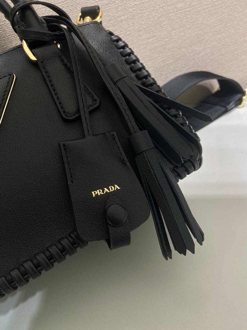 Prada Galleria mini leather bag 1BA916 Black