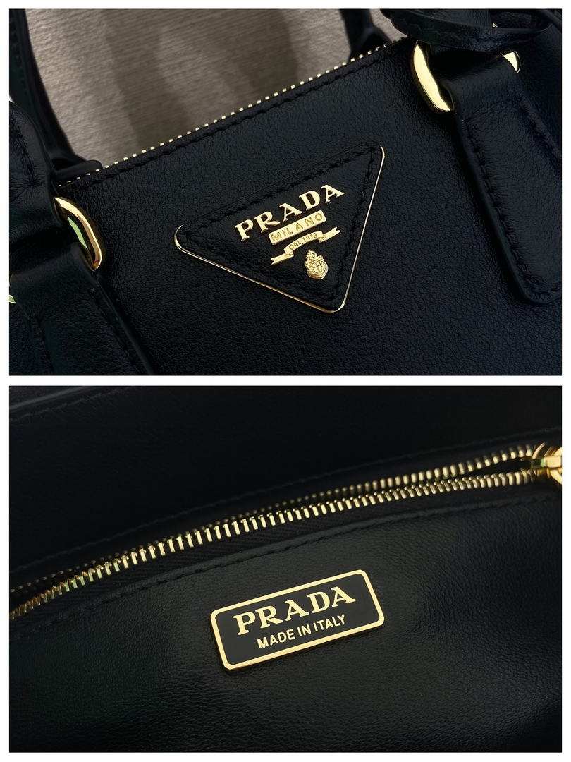 Prada Galleria mini leather bag 1BA916 Black