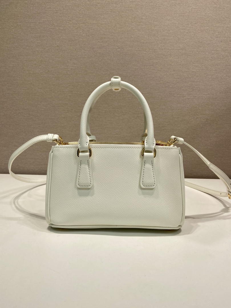 Prada Galleria mini Saffiano leather bag 1BA916 white