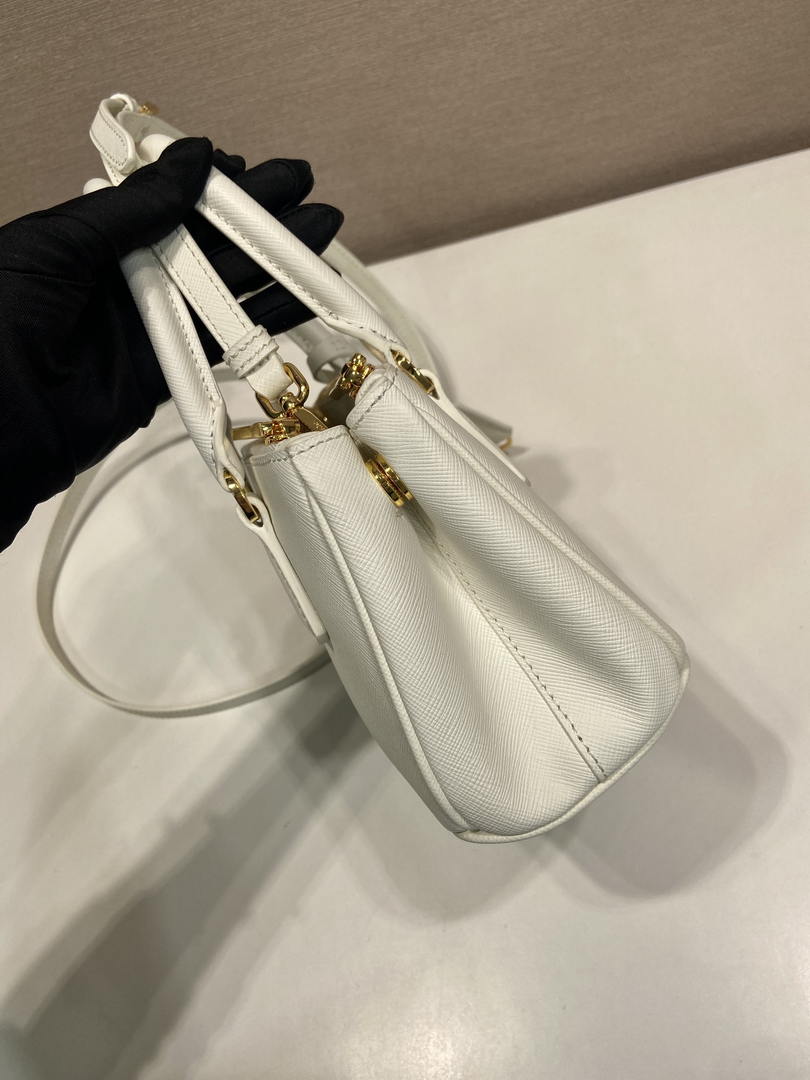 Prada Galleria mini Saffiano leather bag 1BA916 white