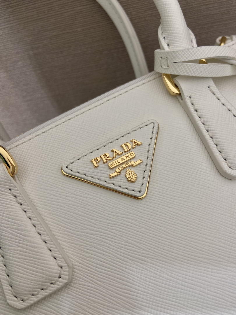 Prada Galleria mini Saffiano leather bag 1BA916 white