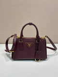 Prada Galleria mini Saffiano leather bag 1BA916 Wine Red