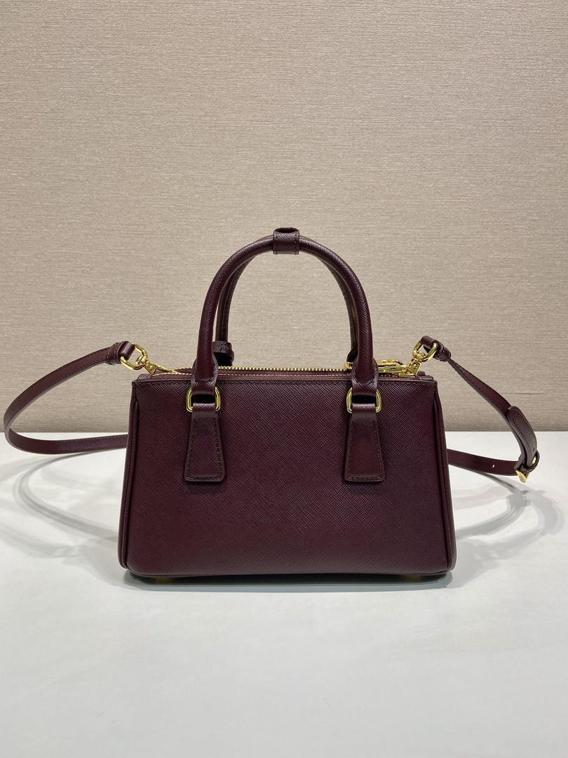 Prada Galleria mini Saffiano leather bag 1BA916 Wine Red