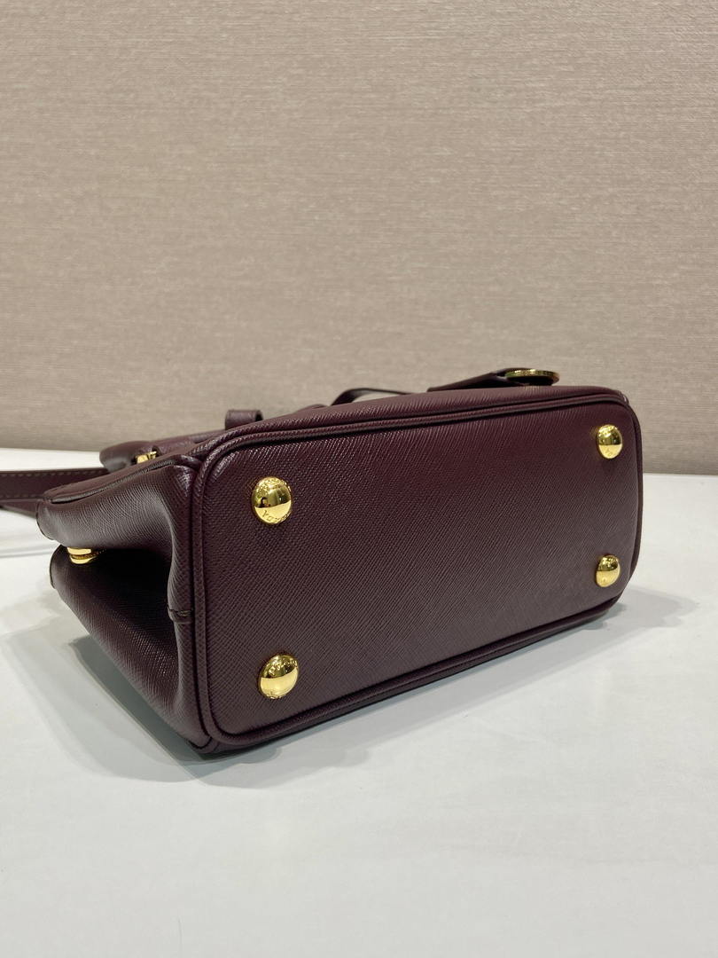 Prada Galleria mini Saffiano leather bag 1BA916 Wine Red