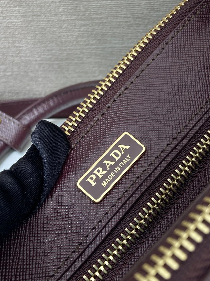 Prada Galleria mini Saffiano leather bag 1BA916 Wine Red