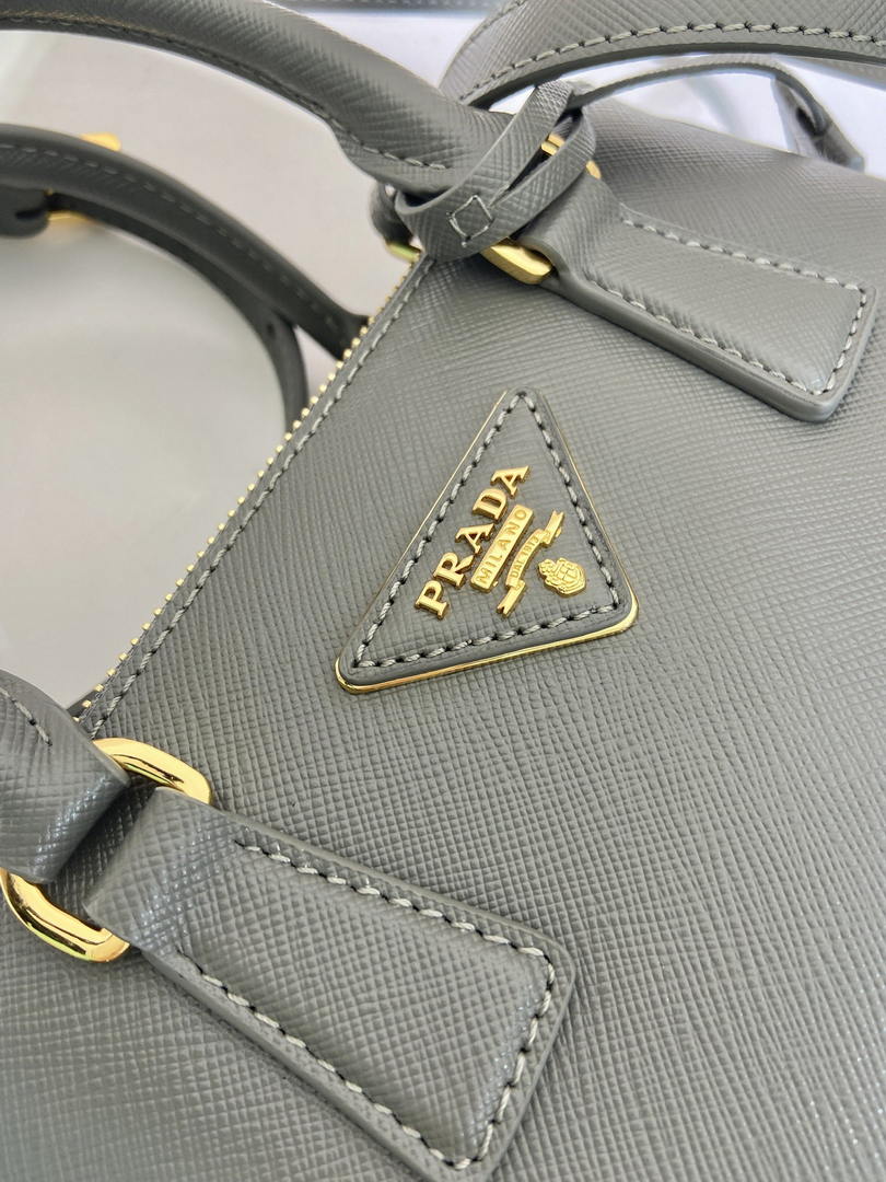 Prada Galleria mini Saffiano leather bag 1BA916 GRAY