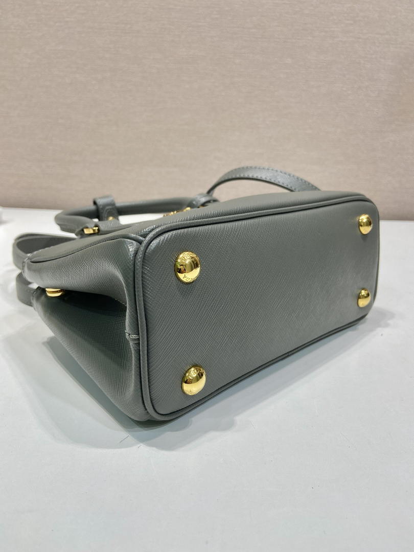 Prada Galleria mini Saffiano leather bag 1BA916 GRAY