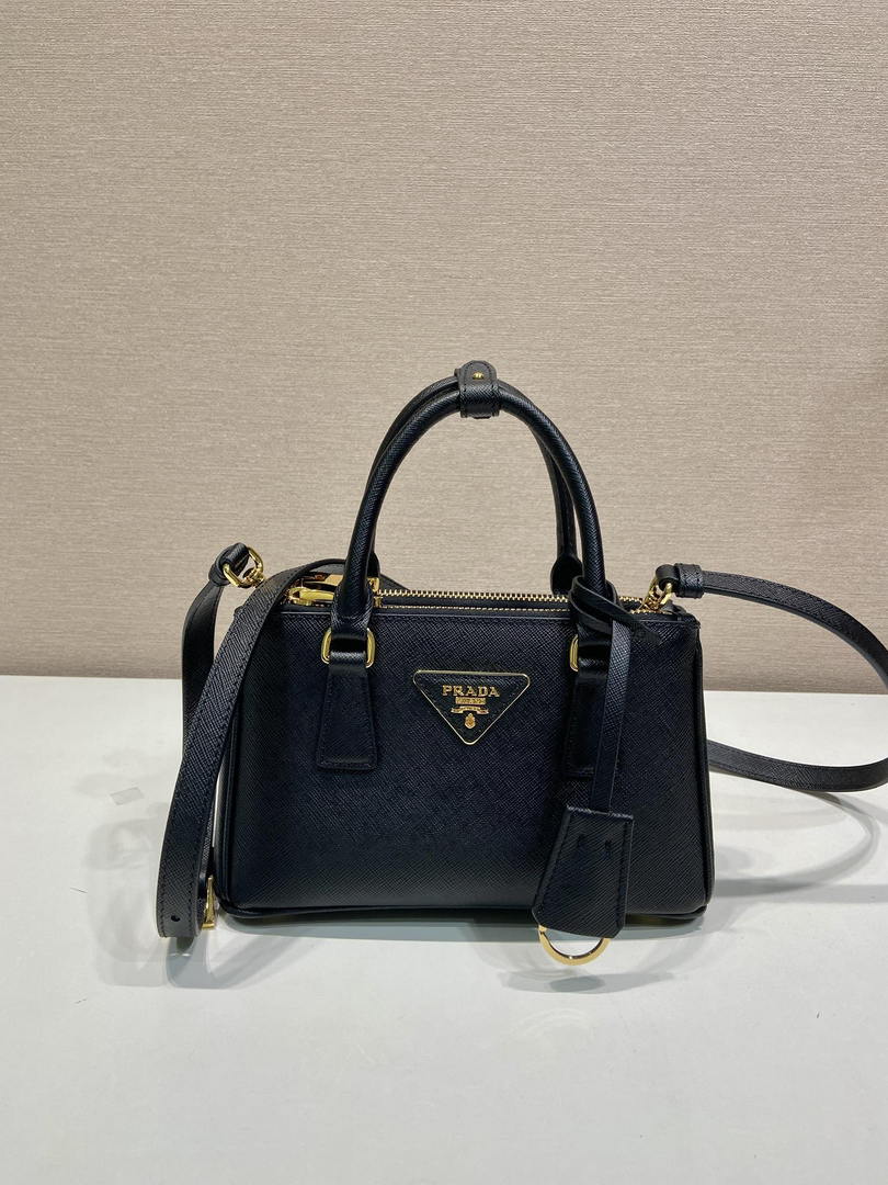 Prada Galleria mini Saffiano leather bag 1BA916 Black