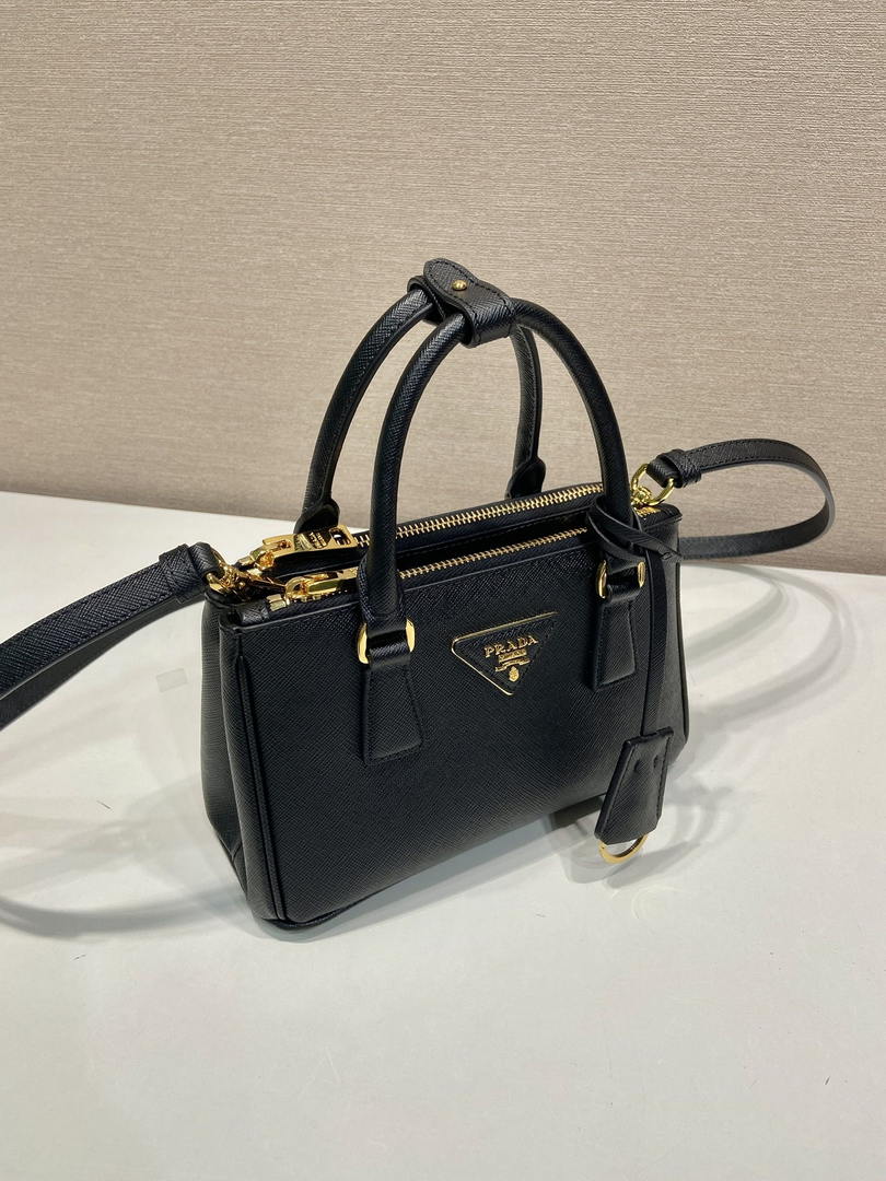 Prada Galleria mini Saffiano leather bag 1BA916 Black