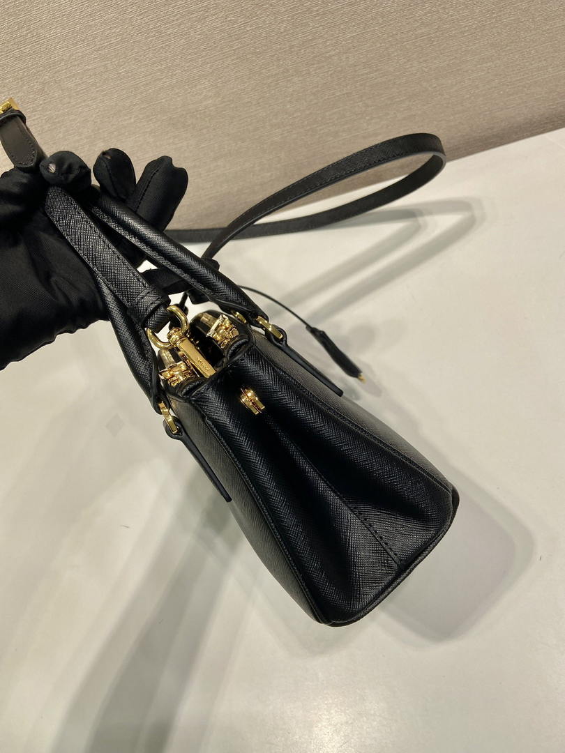 Prada Galleria mini Saffiano leather bag 1BA916 Black