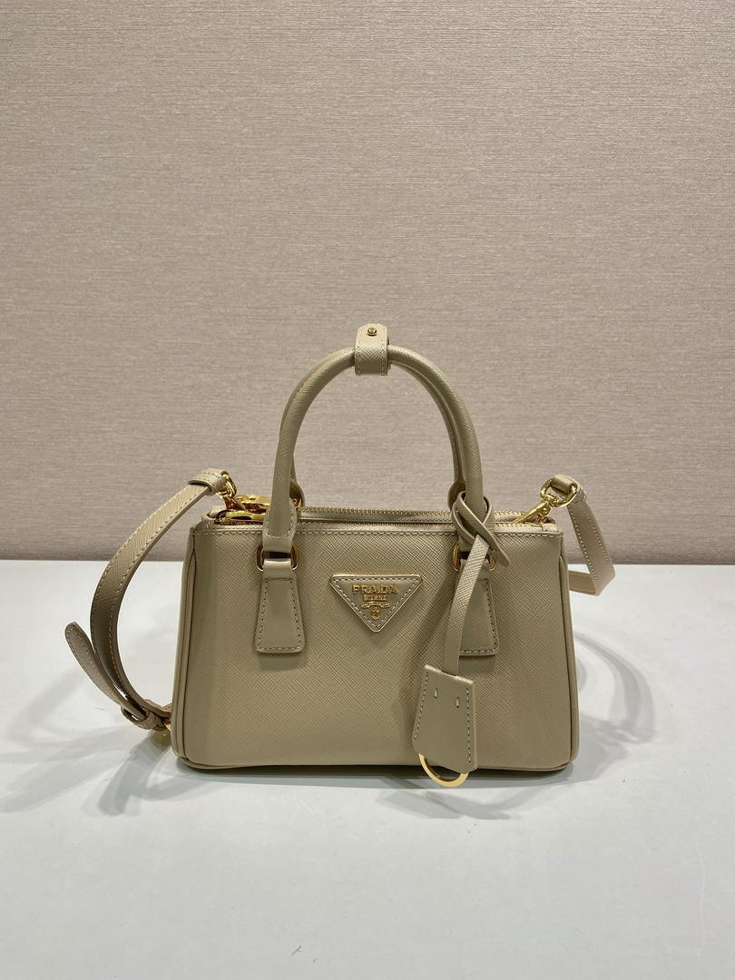 Prada Galleria mini Saffiano leather bag 1BA916 apricot