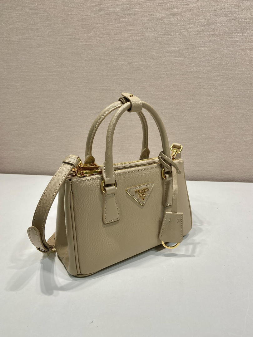 Prada Galleria mini Saffiano leather bag 1BA916 apricot
