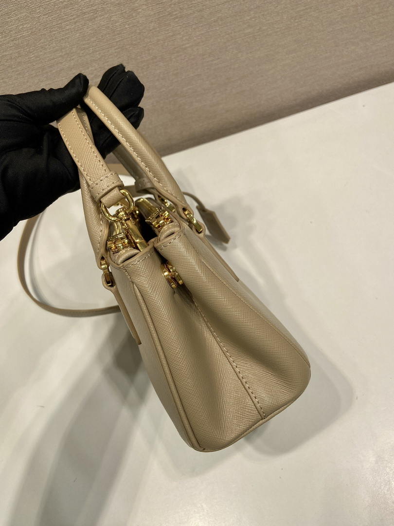 Prada Galleria mini Saffiano leather bag 1BA916 apricot