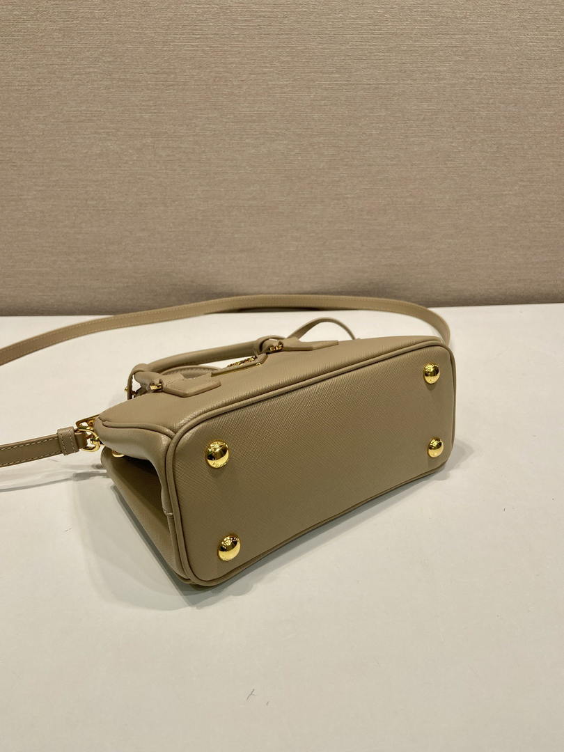 Prada Galleria mini Saffiano leather bag 1BA916 apricot