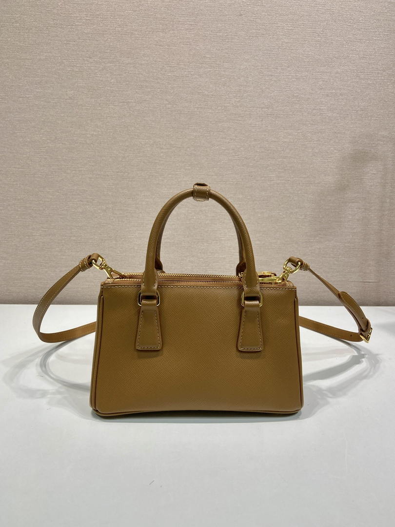 Prada Galleria mini Saffiano leather bag 1BA916 brown