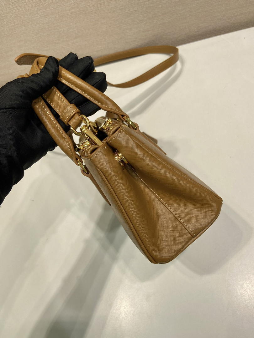Prada Galleria mini Saffiano leather bag 1BA916 brown