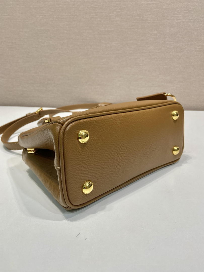 Prada Galleria mini Saffiano leather bag 1BA916 brown