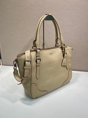 Prada Large leather tote bag 1BG602 Sand Beige - Default Title - View 3