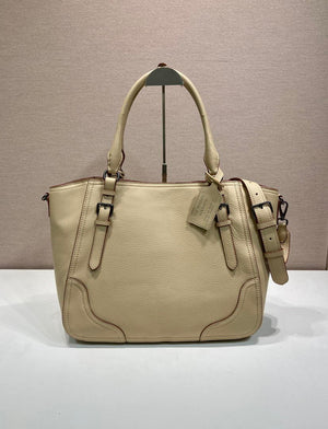 Prada Large leather tote bag 1BG602 Sand Beige - Default Title - View 4