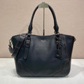 Prada Large leather tote bag 1BG602 Black - Default Title - View 1
