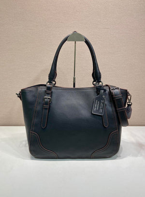 Prada Large leather tote bag 1BG602 Black - Default Title - View 4
