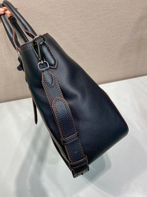 Prada Large leather tote bag 1BG602 Black - Default Title - View 5