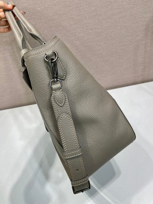 Prada Large leather tote bag 1BG602 Clay Grey - Default Title - View 6