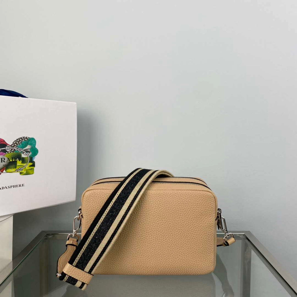 Prada Leather bag with shoulder strap 1BH082 Apricot