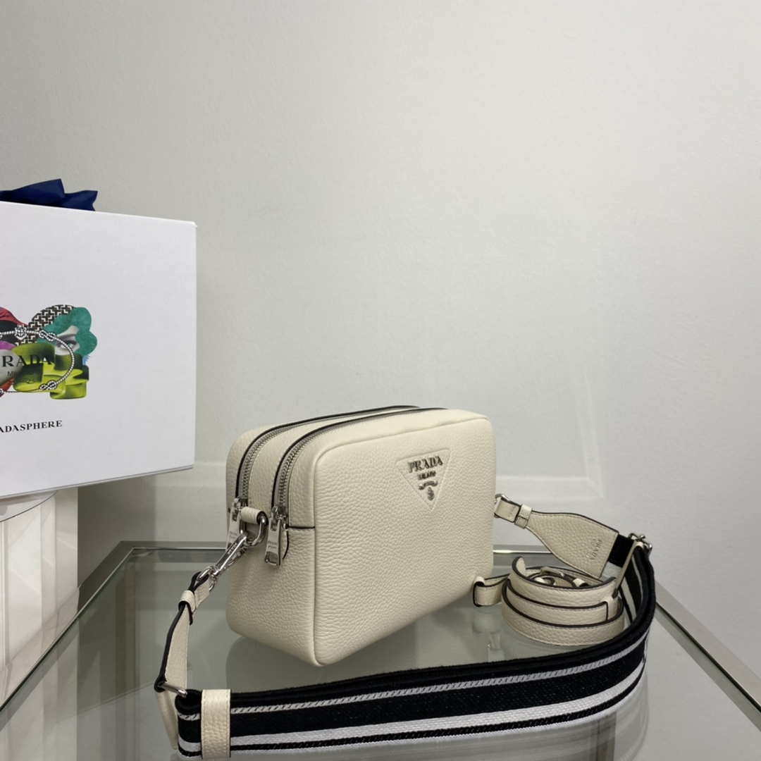 Prada Leather bag with shoulder strap 1BH082 Beige