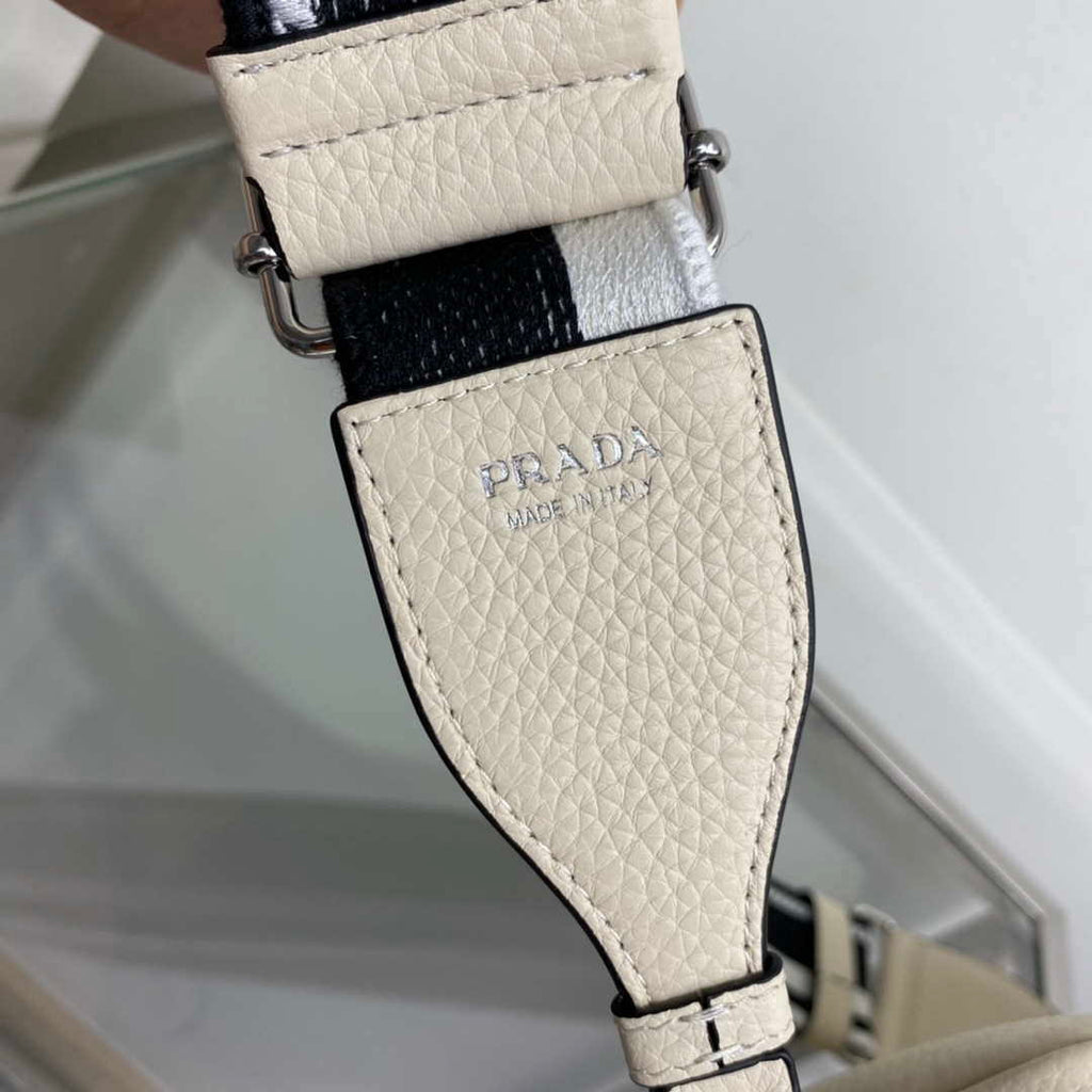 Prada Leather bag with shoulder strap 1BH082 Beige