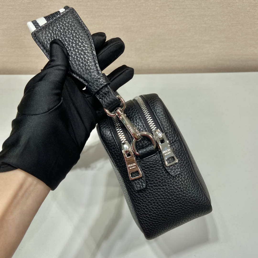 Prada Leather bag with shoulder strap 1BH082 Black - Default Title - View 7