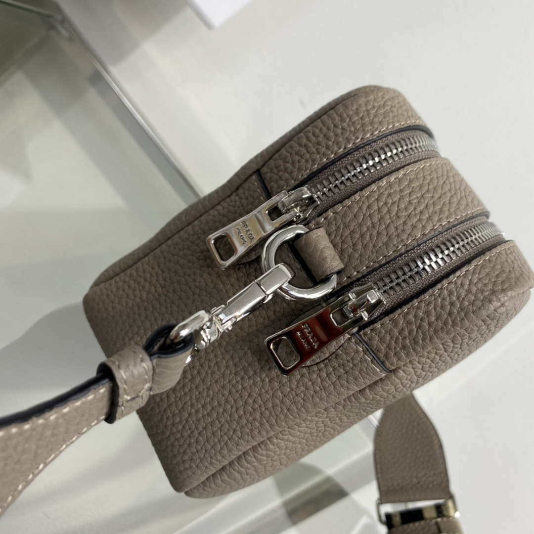 Prada Leather bag with shoulder strap 1BH082 Dark Gray - Default Title - View 6