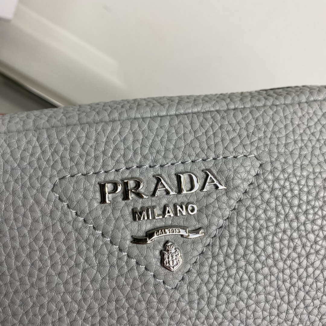 Prada Leather bag with shoulder strap 1BH082 Gray - Default Title - View 4