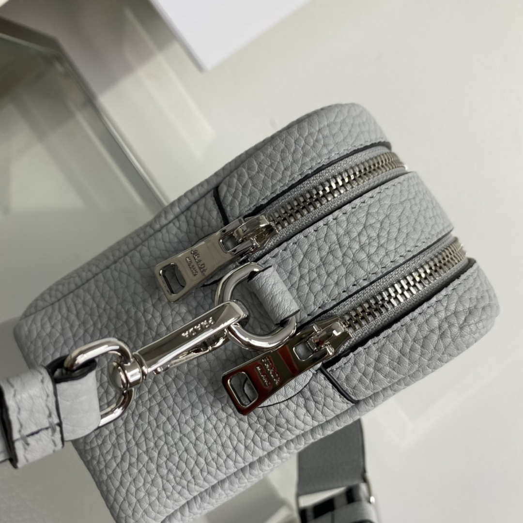 Prada Leather bag with shoulder strap 1BH082 Gray - Default Title - View 6