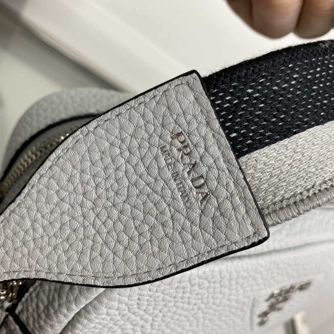 Prada Leather bag with shoulder strap 1BH082 Gray - Default Title - View 7